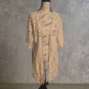 Charlotte Russe Cream Lace Robe